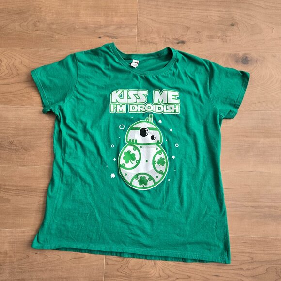 Star Wars Kiss Me I'm Droidish Irish T-shirt - Picture 1 of 4